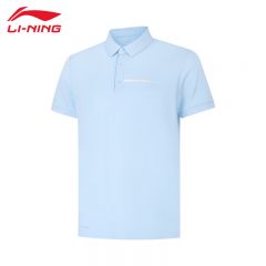 李宁（LI-NING） APLV113-2男士冰感舒适透气短袖亲肤吸湿排汗T恤POLO净空蓝6XL码