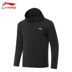 李宁（LI-NING） AFDV613-3男士针织运动外套透气吸汗上衣黑色5XL码