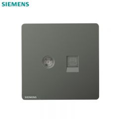 西门子（SIEMENS） 5UH26353NC02 电视+电脑插座(超5类) 皓彩系列 深灰银网络TV插座家用墙插