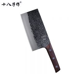 十八子作 S2105-B传统手工锻打菜刀紫檀木刀具本源切片刀