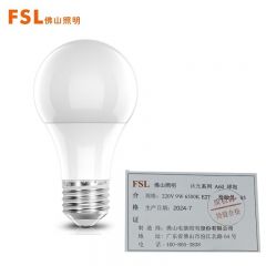 佛山照明（FSL）A60球泡 220V9W 65K E27 沐光系列 100*1
