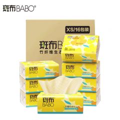 斑布（BABO） 抽纸天然竹浆纸巾 3层90抽16包