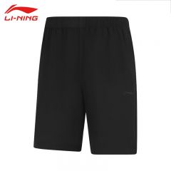 李宁（LI-NING） AKSV635-1男士舒适透气运动短裤休闲裤透气速干裤黑色2XL码