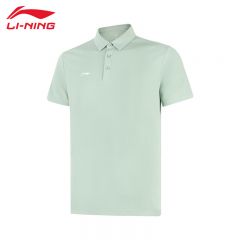 李宁（LI-NING） APLV029-9男士舒适透气短袖POLO衫速干T恤羊脂绿6XL码