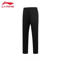 李宁（LI-NING） 舒适保暖男款厚款直筒卫裤 AKLT987-1黑色S