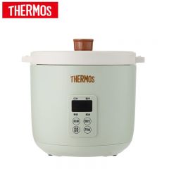 膳魔师（THERMOS） 迷你容量电饭煲家用出租房宿舍1-3人小型多功能电饭锅不粘图层提手设计智能电饭煲快速蒸煮 绿色 1.6L EHA-4113E