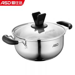 爱仕达（ASD） TS20Q1TG悦厨不锈钢汤锅家用汤锅炖汤煲汤明火可视玻璃盖 20cm