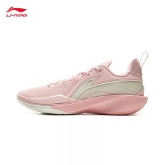 李宁（LI-NING） ABAV009-4男士篮球专业比赛鞋防滑耐磨高回弹糖霜粉/乳白色41码