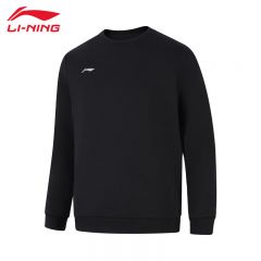 李宁（LI-NING） 柔软舒适保暖男款套头无帽卫衣AWDUB25-1黑色XS