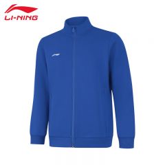 李宁（LI-NING） 柔软舒适保暖男款开衫无帽卫衣AWDUA75-4彩蓝色L码