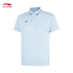 李宁（LI-NING） APLV063-3男士舒适透气短袖POLO亲肤上衣民谣蓝XL码