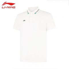 李宁（LI-NING） APLV063-1男士舒适透气短袖POLO亲肤上衣乳白色3XL码