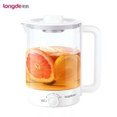 龙的（longde） LD-YS159A 养生壶多功能办公室煎药壶玻璃电热烧水壶蒸煮煮花茶器1.5L