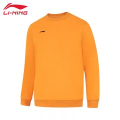 李宁（LI-NING） 柔软舒适保暖男款套头无帽卫衣AWDUB25-6桔黄色S