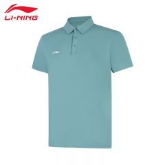 李宁（LI-NING） APLV133-5男士舒适透气短袖POLO亲肤吸汗上衣幽泉绿6XL码