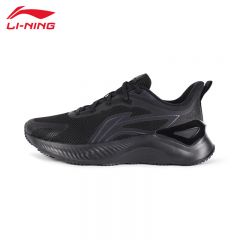 李宁（LI-NING） ARHV021-1男士缓震保护跑鞋越影舒适透气运动鞋黑色45码
