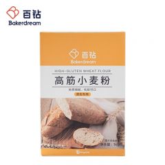 百钻 高筋小麦粉 面粉家用面包粉做披萨吐司烘焙原料1kg高筋面粉1kg