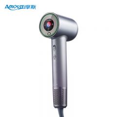 亚摩斯（AMOS） 吹风机家用电吹风筒大功率高速吹风机负离子大风力速干低噪音便携无叶 金属灰AS-C160H