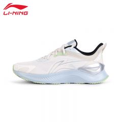 李宁（LI-NING） ARHV021-5男士缓震保护跑鞋越影舒适透气运动鞋乳白色45码