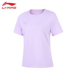 李宁（LI-NING） ATSV436-2女士舒适透气短袖亲肤吸汗上衣冷凝紫3XL码