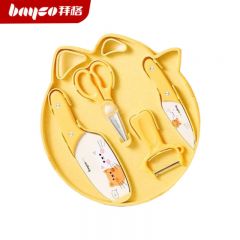 拜格（BAYCO） 婴儿辅食刀具套装菜刀菜板水果削皮刀剪刀五件套户外工具 ZH7999