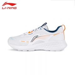 李宁（LI-NING） ARSV121-3男士跑步轻云舒适透气男款休闲慢跑鞋标准白45码