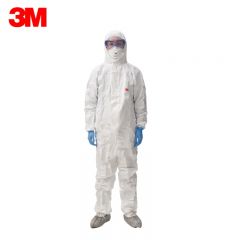 3M 4515带帽连体防护服 防核辐射颗粒及液体有限喷溅 弹性收口透气 白色XXL码