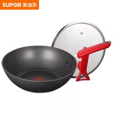 苏泊尔（SUPOR）炒锅不粘锅火红点炒菜锅星星石系列电磁炉燃气灶通用 30厘米PC30W8