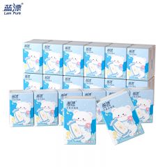 蓝漂（Lam Pure）本色迷你手帕纸10包*6条（蓝色小熊）