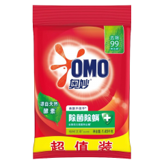 奥妙（OMO） 源自天然酵素衣物清洁剂清洁衣服污渍易溶易漂家用 桉树艾草 1.45kg