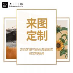 九千谷 卧室装饰画晶瓷镶钻现代轻奢主卧次卧床头背景墙遮挡壁画挂画50*150cm黑框8953