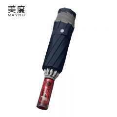 美度（MAYDU） M3027安全式反向雨伞全自动折叠晴雨伞三折防风雨伞男女学生伞深海蓝