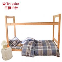 三极户外（Tri-polar） TP2852全棉40纱支三件套宿舍可用单人舒适床品套件格子经典适用于1.2米床