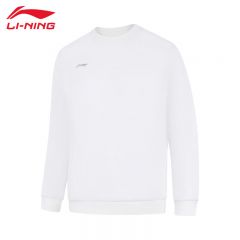 李宁（LI-NING） 柔软舒适保暖男款套头无帽卫衣AWDUB25-7标准白XL