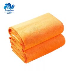 兰诗（LAUTEE）  加厚超细纤维毛巾定制毛巾超强吸水巾桔色30*70cm10条装 FW-2045