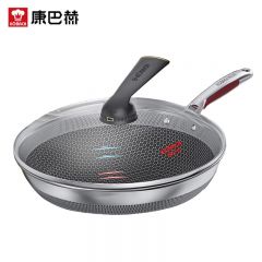 康巴赫（KBH） KGD-C32W第五代炒锅抗菌不锈钢煎炒菜锅少油烟蜂巢不粘锅家用煎炒锅抗菌不锈钢煎炒锅32cm