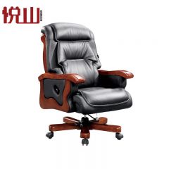 悦山 办公椅旋转升降皮椅老板椅 牛皮 会议椅 750*600*1170-1200
