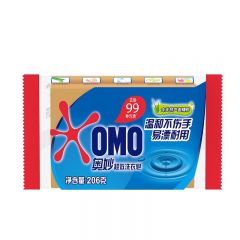 奥妙（OMO） 清新柠檬超效皂肥皂透明皂衣物清洁无残留温和不伤手 去污渍洗衣皂206g