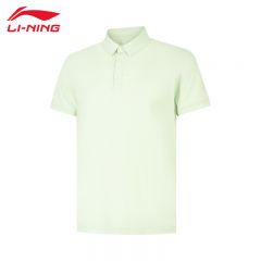李宁（LI-NING） APLV113-4男士冰感舒适透气短袖亲肤吸湿排汗T恤POLO柔水绿6XL码