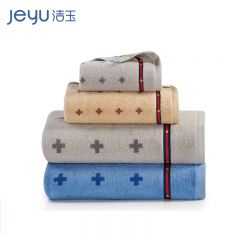 洁玉 洛弈毛方浴巾礼盒套巾GJ 毛巾（颜色随机）1条