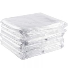 兰诗（LAUTEE） 全新料大号透明平口垃圾袋白色塑料袋 100*120cm*50只装4丝 LJD-9115