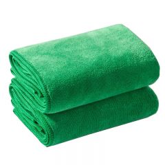 兰诗（LAUTEE） 加厚纤维毛巾定制毛巾吸水巾绿色30*60cm10条装 DA1079