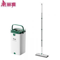 美丽雅 清污分离平板拖把家用一拖净免手洗2024带桶刮洗一体36cm