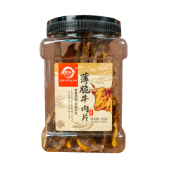 天生好果 薄脆牛肉片 香辣味 100克/罐