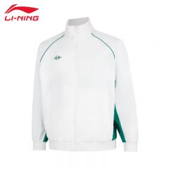 李宁（LI-NING） 防风保暖中性款运动风衣AFDUB61-1乳白色S