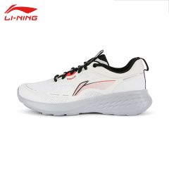李宁（LI-NING） ARSV121-1男士跑步轻云舒适透气男款休闲慢跑鞋云雾白45码