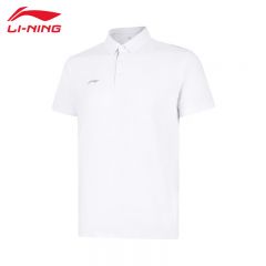 李宁（LI-NING） APLV029-12男士舒适透气短袖POLO衫速干T恤标准白5XL码