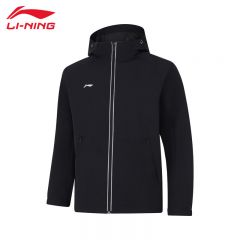 李宁（LI-NING） 防风保暖男款运动风衣AFDUA11-1黑色M