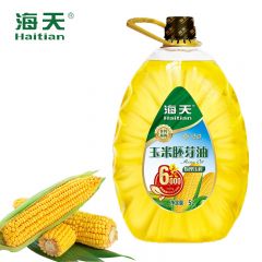 海天 玉米胚芽油 非转基因一级物理压榨甄选玉米食用油5L