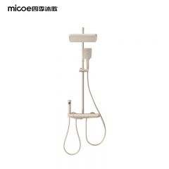 四季沐歌（MICOE） M-A097145-1DA 琴键奶白风卫浴增压淋浴器喷头浴室花洒淋浴花洒套装 方形四功能/套